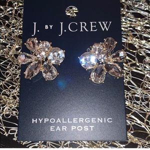 JCREW Stud Cluster Earring Diamond Gold